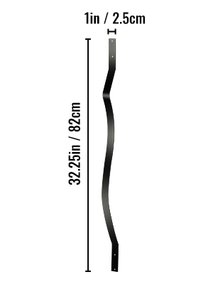 black VEVOR deck baluster, 32.25 inches tall and 1 inch wide.