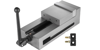 VEVOR milling vice with adjustable handle and included mounting accessories.