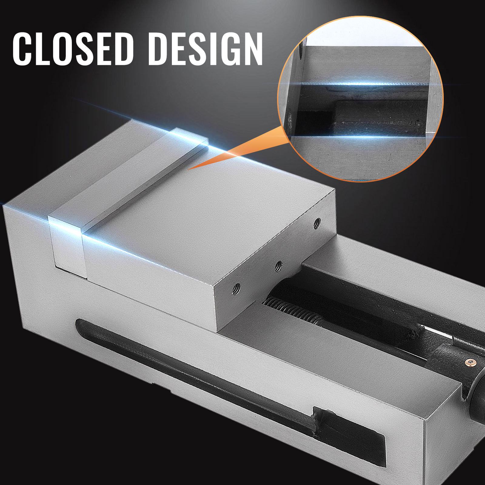 VEVOR milling vice with closed design and enhanced durability.