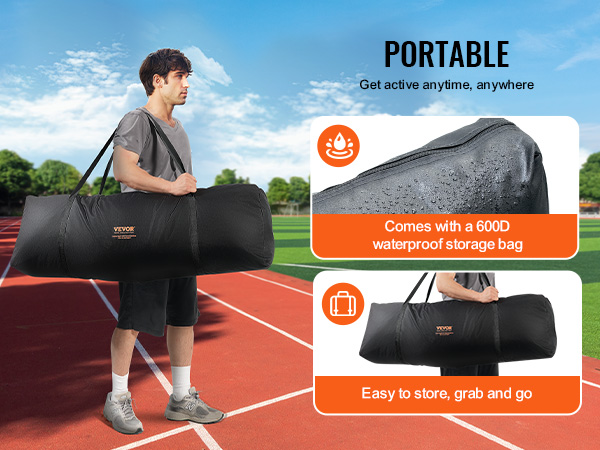 VEVOR baseball batting cage screen with 600d waterproof storage bag, easy to store, grab and go.