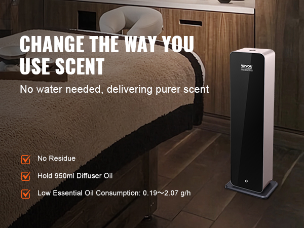 modern spa room featuring the VEVOR scent air machine for delivering pure scent without residue.