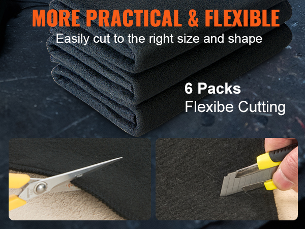 VEVOR welding blanket, easily cut to size and shape, 6 packs, more practical and flexible.