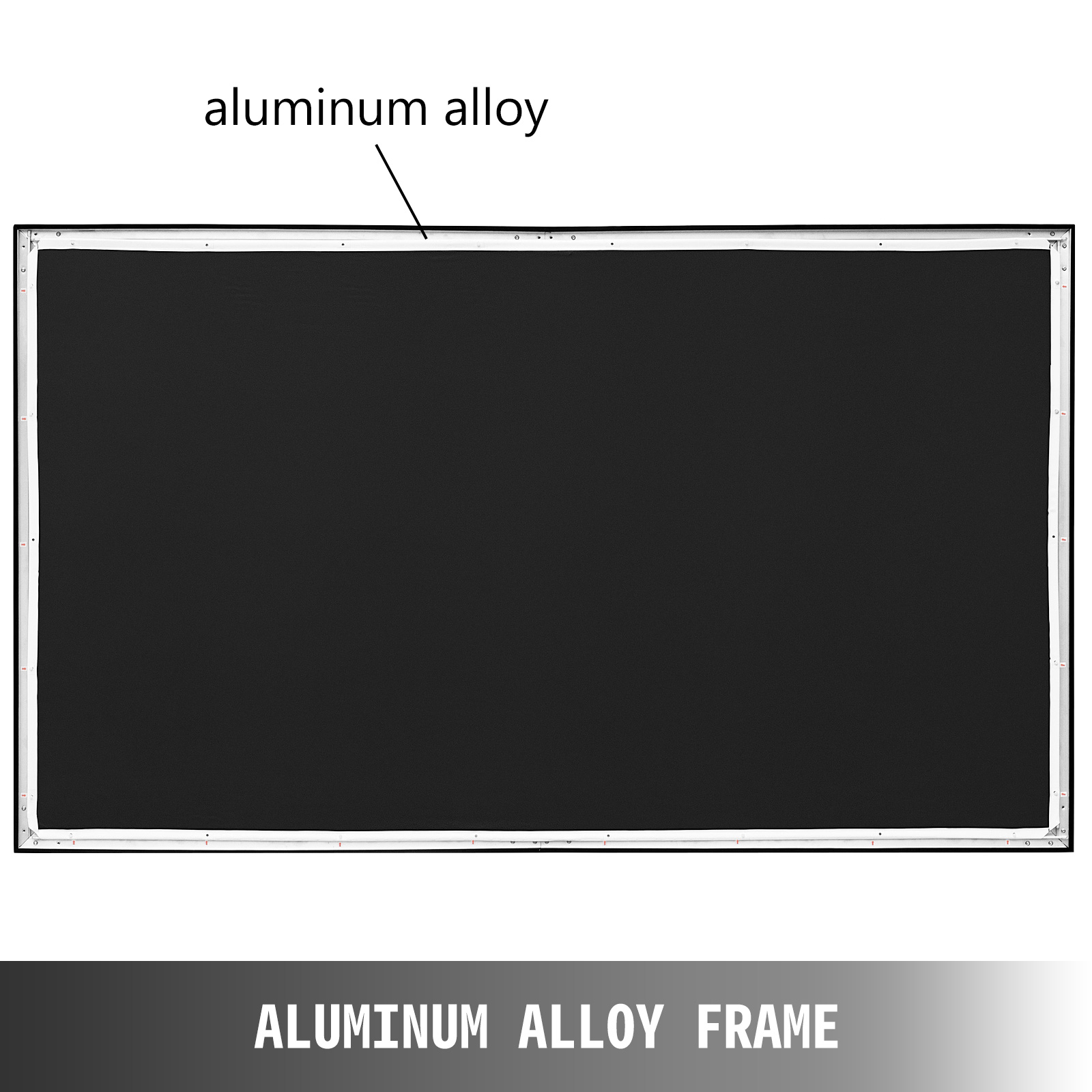 VEVOR projector screen with aluminum alloy frame.