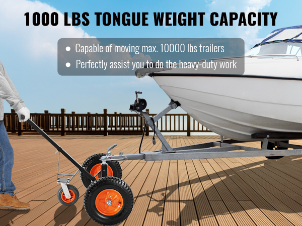 VEVOR piekabe-ratiņi laivas pārvietošanai uz koka piestātnes ar 1000 mārciņu telitas celtspēju.