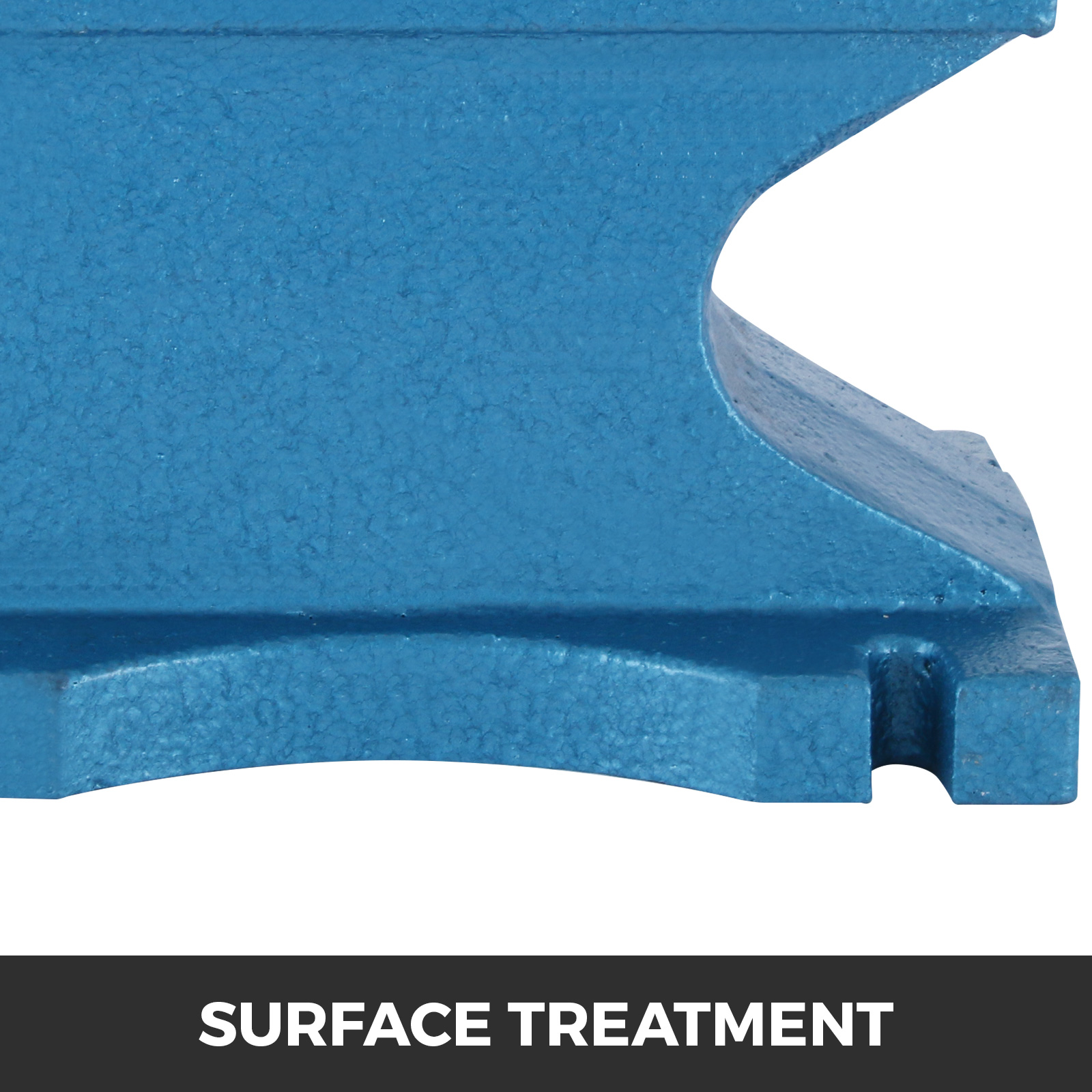 blue VEVOR single horn anvil with durable surface treatment.