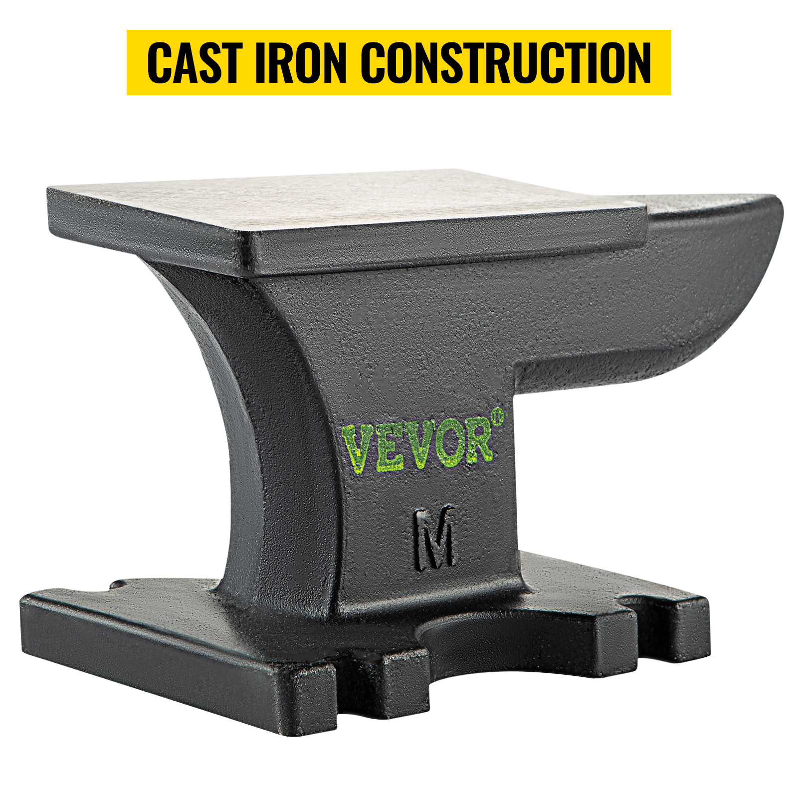 VEVOR cast iron anvil, sturdy blacksmithing tool with durable cast iron construction.