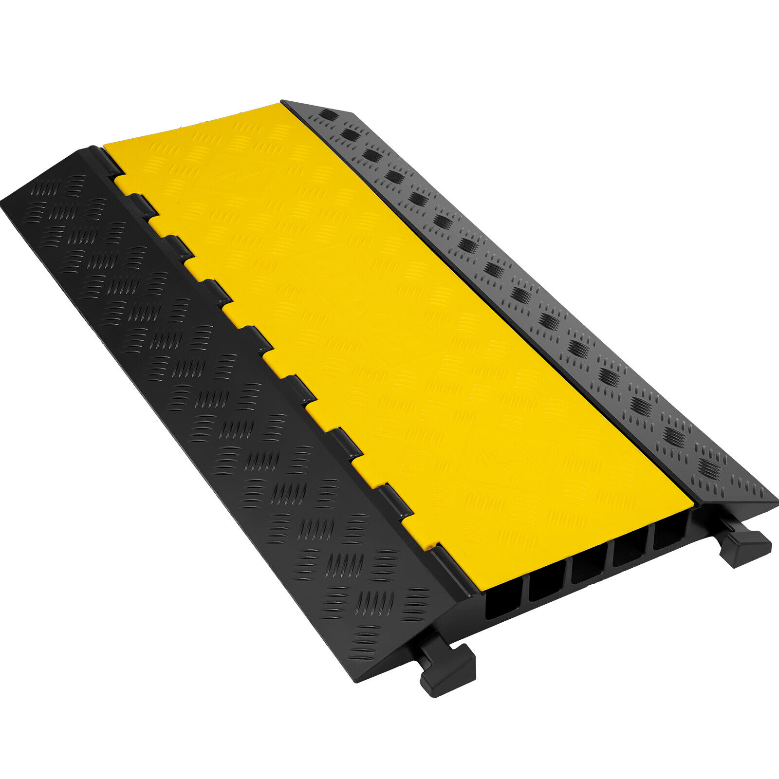 VEVOR 5 channel cable protectors with yellow and black textured surface.