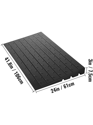 VEVOR rubber threshold ramp with dimensions 41.8in x 24in x 3in.