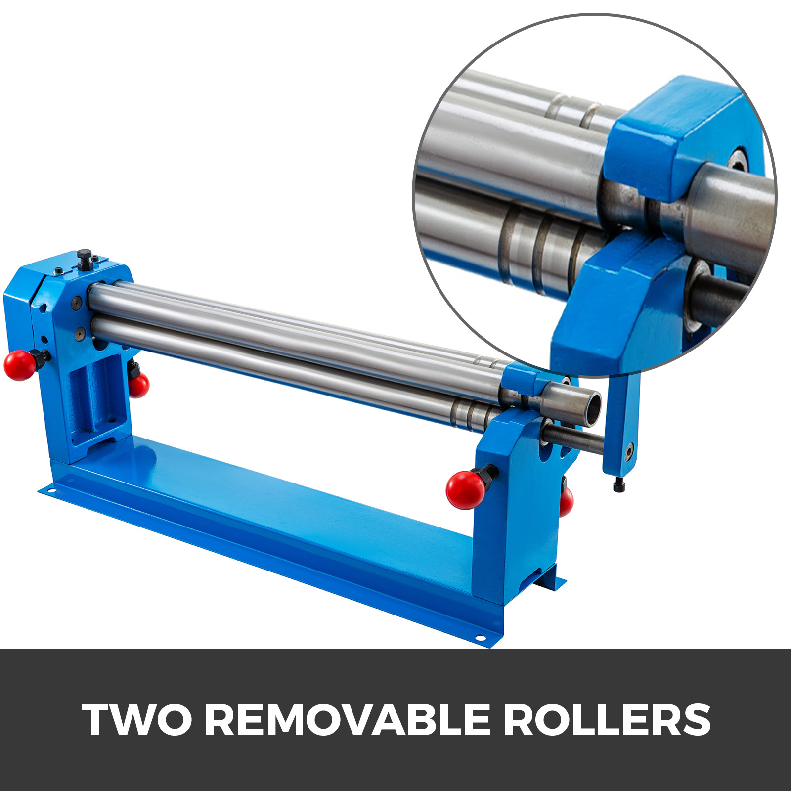 VEVOR slip roll machine with two removable rollers for sheet metal forming.
