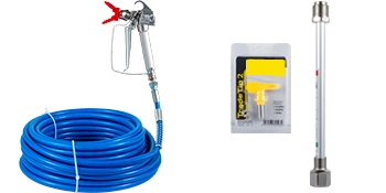 VEVOR airless paint sprayer hose with spray gun and nozzle kit.