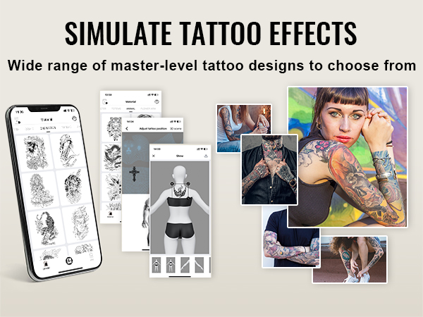 simulate tattoo effects with the VEVOR tattoo stencil printer. wide range of master-level designs.