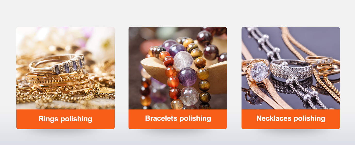 Полировщик ювелирных изделий VEVOR для полировки колец, браслетов и ожерелий.