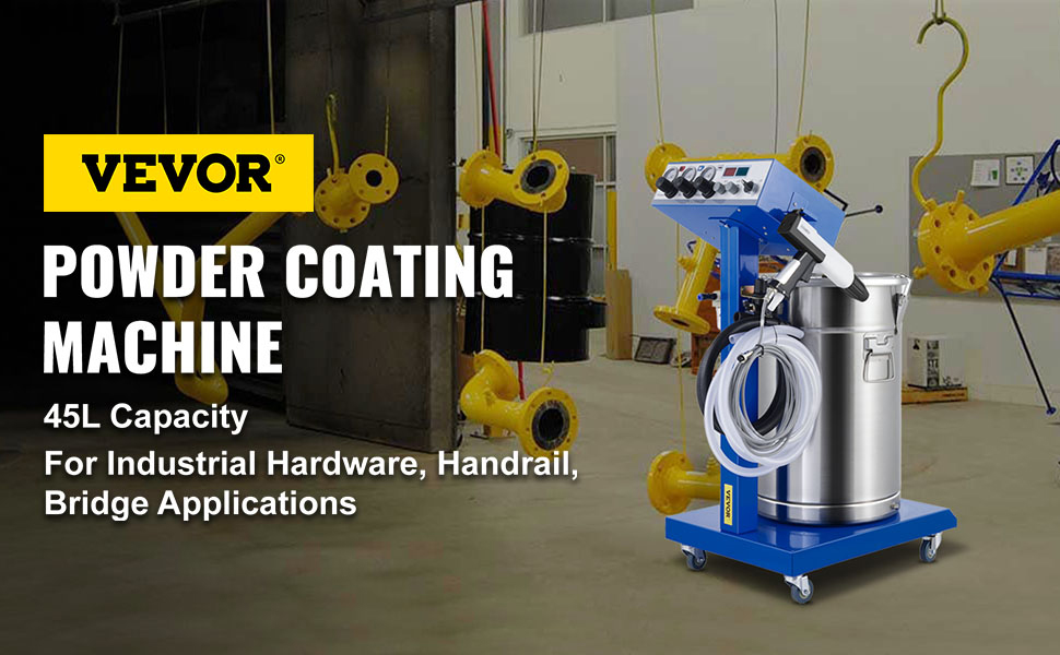 VEVOR powder coating machine for industrial hardware and handrail applications.
