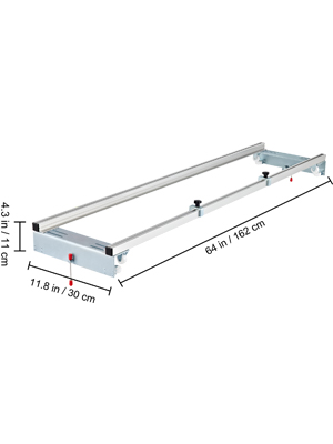 VEVOR router sled 64x11.8 inches, adjustable, metal construction