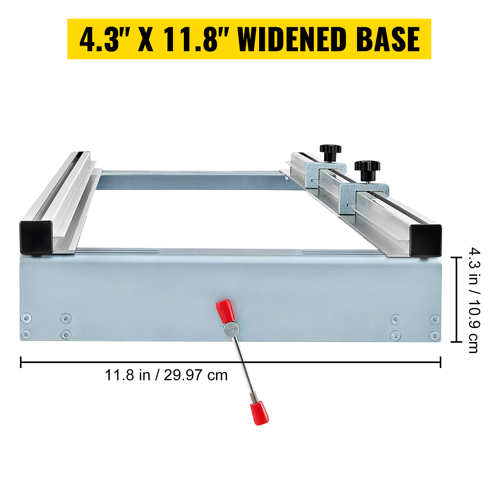VEVOR router sled widened base, 4.3" x 11.8", with adjustable clamps