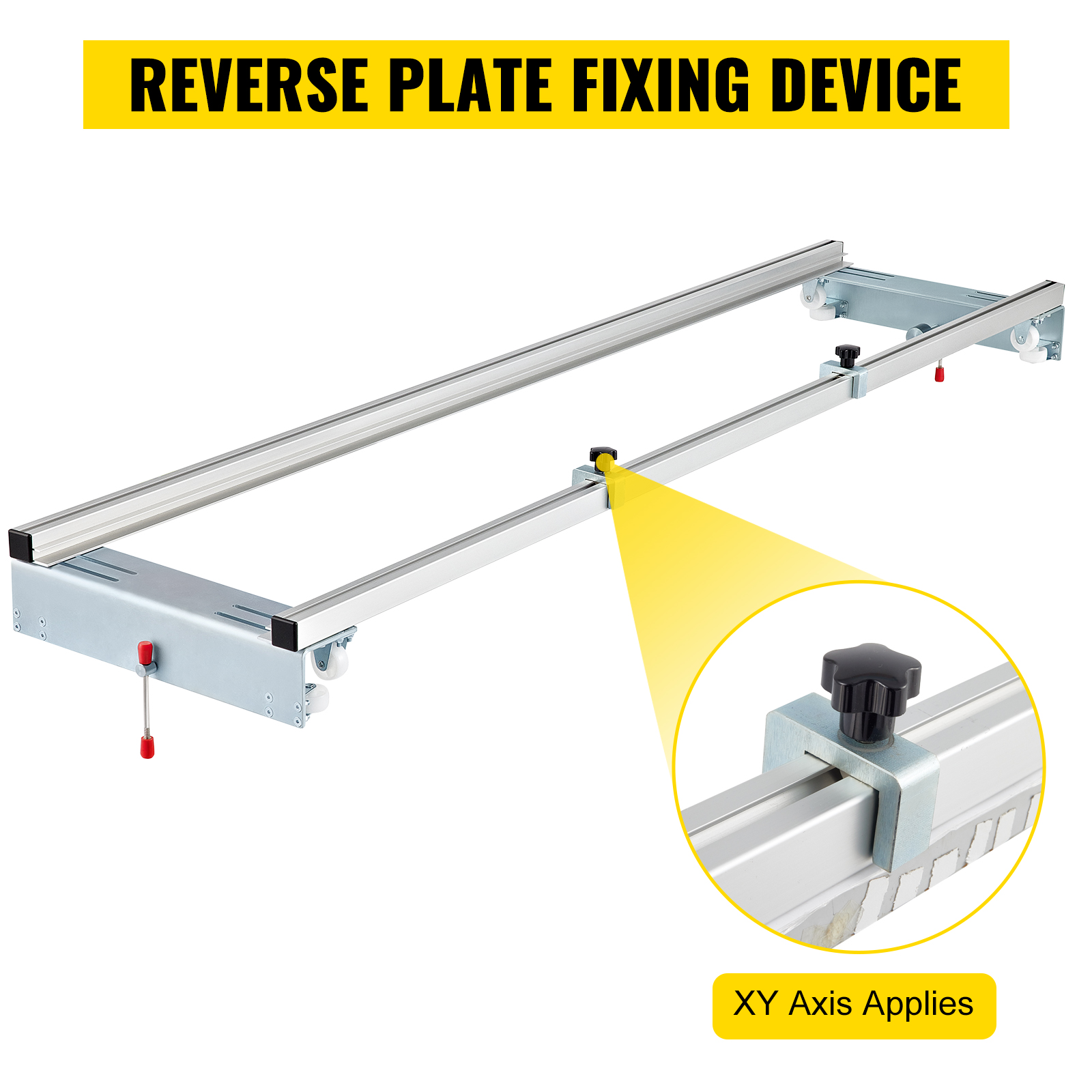 VEVOR router sled reverse plate fixing device with xy axis adjustment knob.