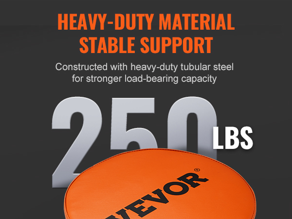VEVOR mechanics creeper seat featuring heavy-duty tubular steel for 250 lbs stable support.