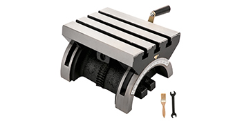 VEVOR tilting milling machine with accessories, black and silver finish.
