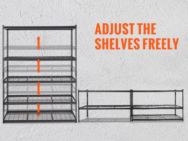 VEVOR storage shelving unit with adjustable shelves for various storage needs in different scenarios.