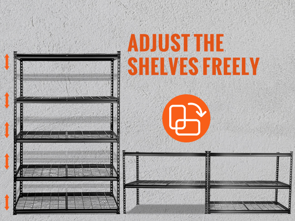 VEVOR storage shelving unit with adjustable shelves for versatile usage in varying scenarios.
