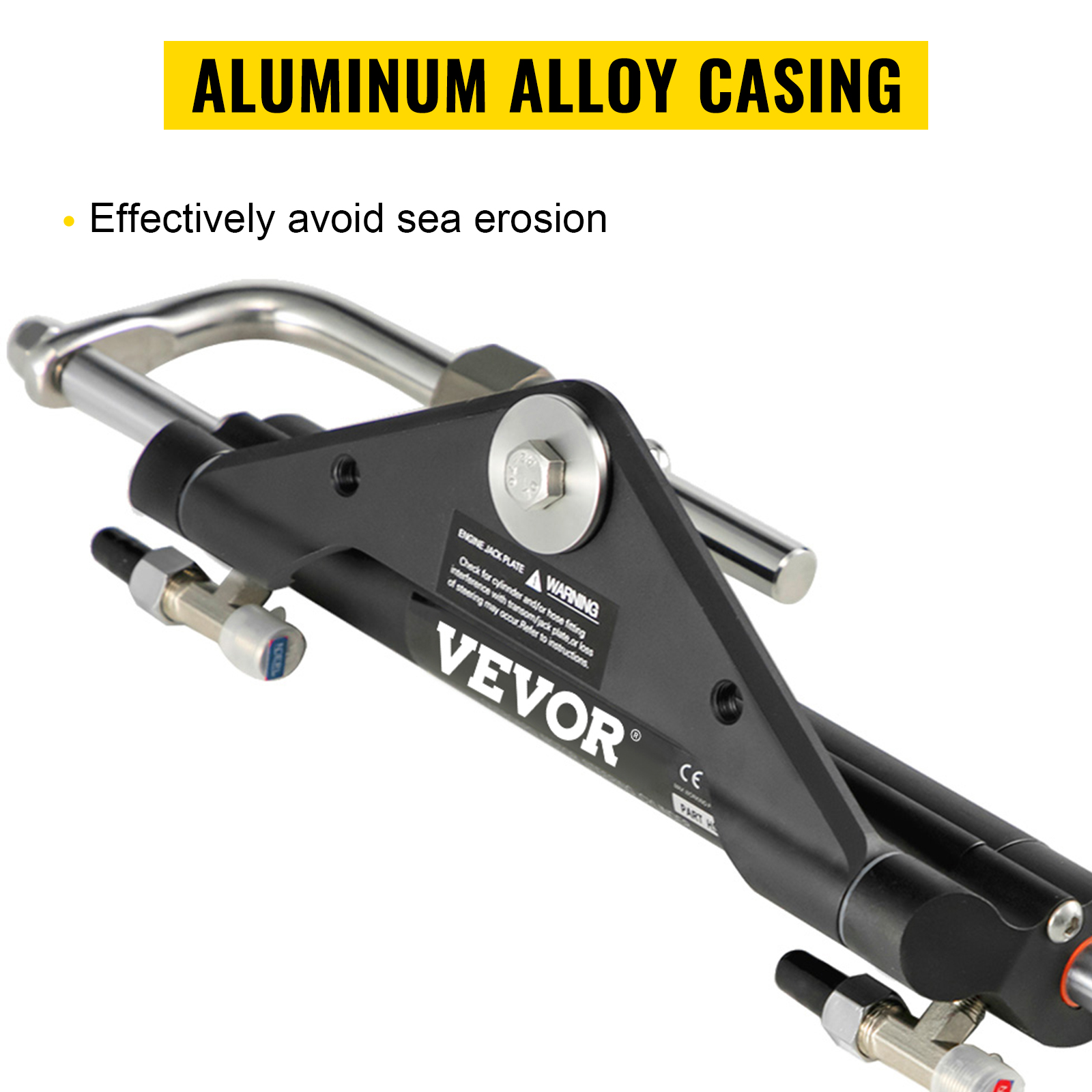 VEVOR hydraulic marine steering cylinder with aluminum alloy casing against sea erosion