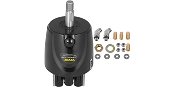 VEVOR hydraulic steering pump with fittings and hardware set.