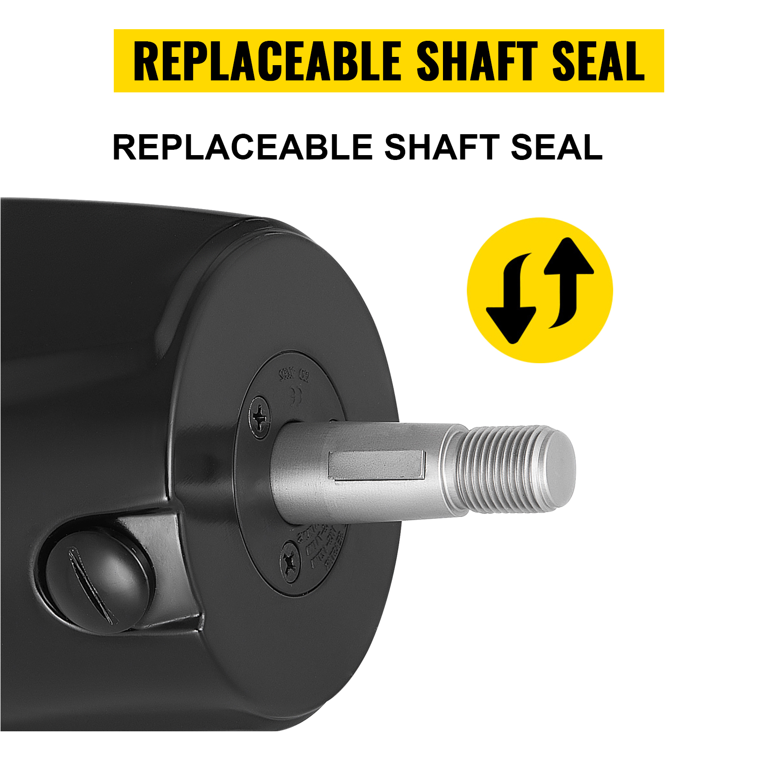VEVOR hydraulic steering pump with replaceable shaft seal feature.