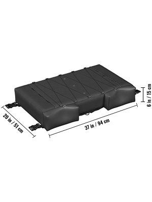VEVOR t-top storage bag in black, dimensions 37 in x 20 in x 6 in (94 cm x 51 cm x 15 cm).