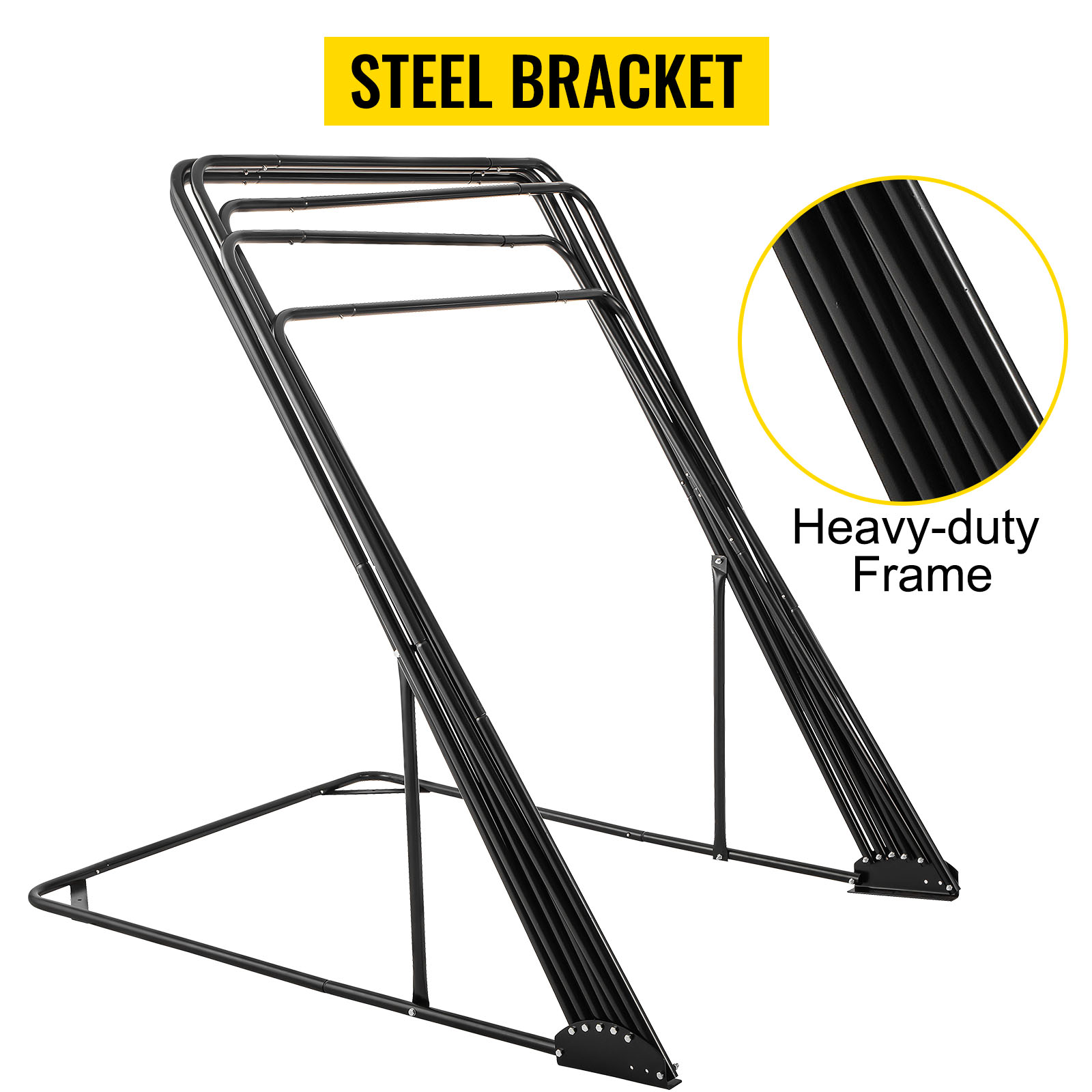 steel bracket of VEVOR motorcycle shelter with a heavy-duty frame.
