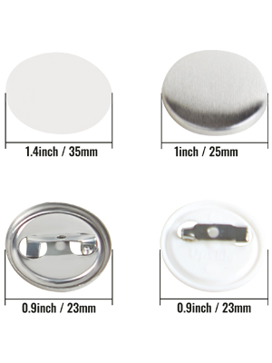 VEVOR button badge parts with round metal and plastic components for badge making.