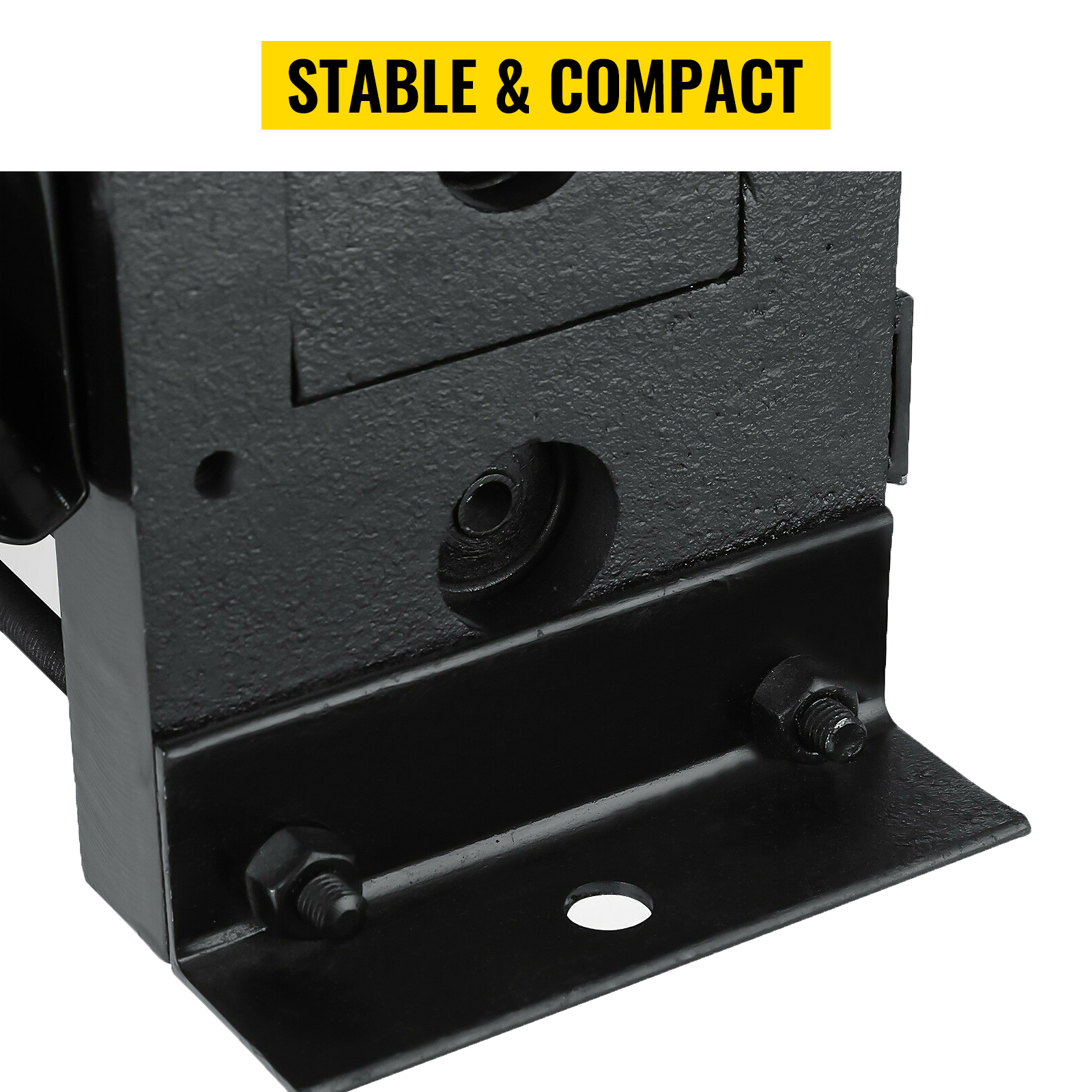 VEVOR wire stripping machine - stable and compact base design, black metal structure.