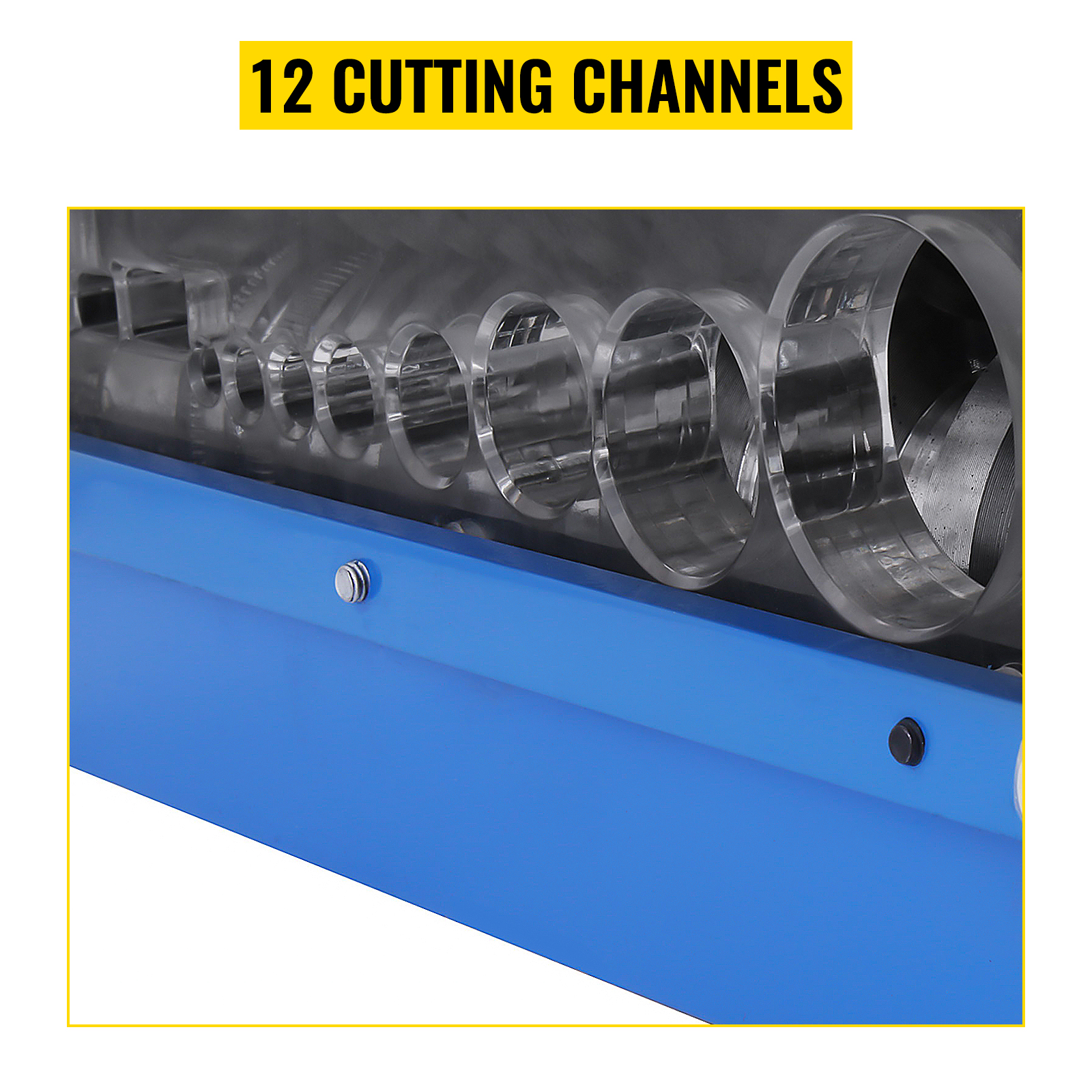 VEVOR wire stripping machine with 12 cutting channels for precise stripping.