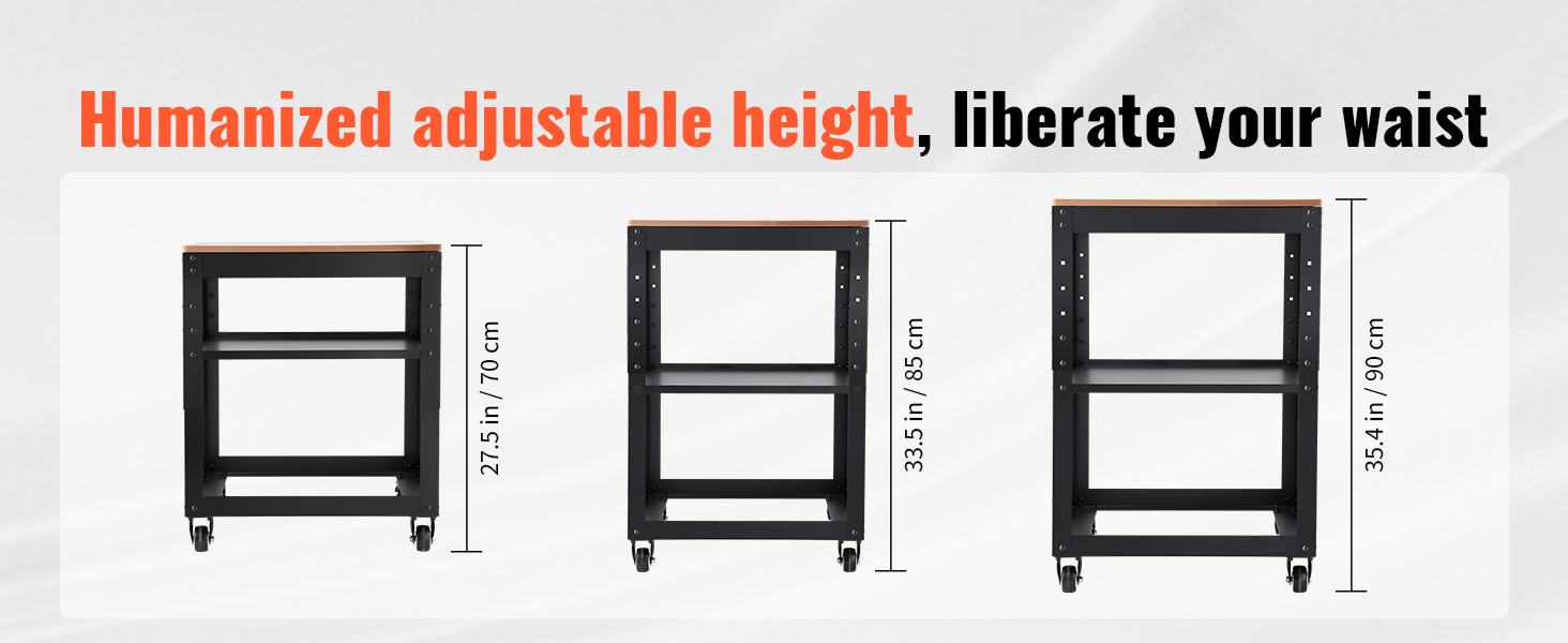 VEVOR obliumi stovas su reguliuojamo aukščio, atskleis trys aukščio parametrai: 27.5 in, 33.5 į 35.4 į.