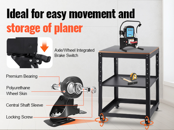 VEVOR obliumi stendas įrengtas lengvas judėjimas polyurethanewheels, integruotas stabdymo, ir tvirtas lentynų.