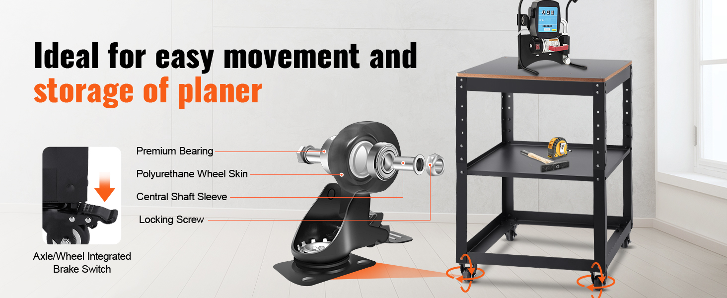 VEVOR obliumi stendas įrengtas lengvas judėjimas polyurethanewheels, integruotas stabdymo, ir tvirtas lentynų.