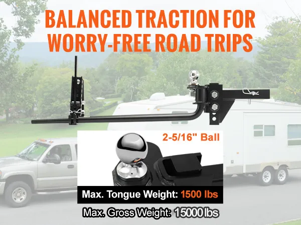 balanced traction VEVOR weight distribution hitch with 2-5/16