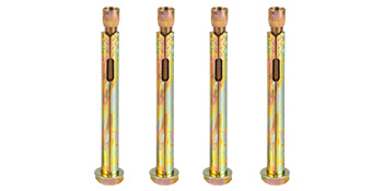 four metal anchor bolts for VEVOR baby changing table installation.