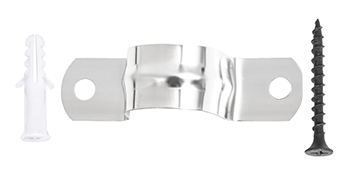 VEVOR industrial pipe shelves mounting hardware: wall anchor, bracket, and screw.