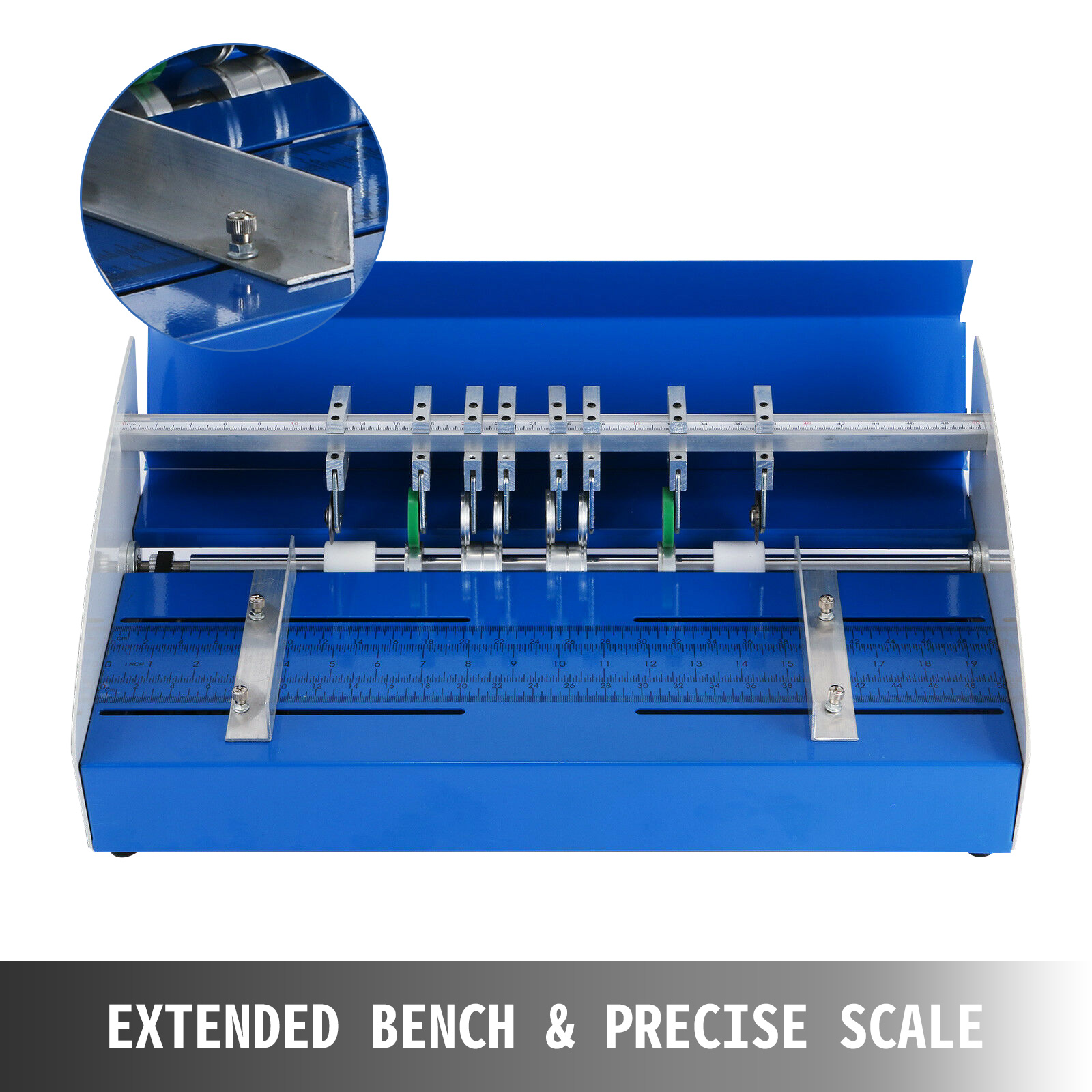 VEVOR electric creasing machine with extended bench and precise scale.