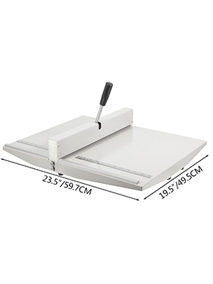 VEVOR bigošanas mašīna ar izmēriem 23,5 "x19,5" un roktura sviru.