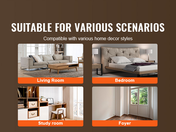suitable for living room, bedroom, study room, and foyer; compatible with various home decor styles.