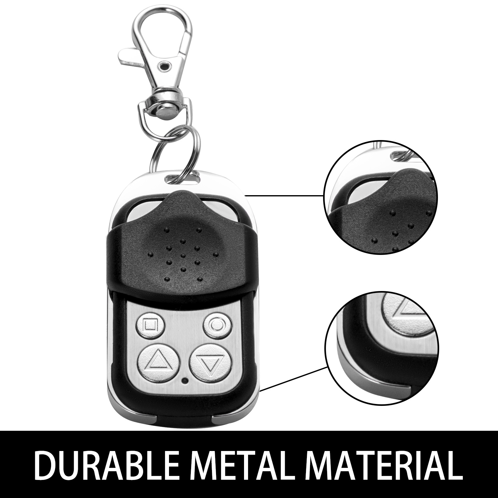 VEVOR gate remote control with durable metal material and keychain clip