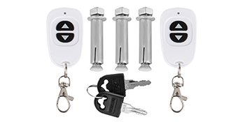 remote controls, keys, and bolts included with VEVOR automatic parking lock.