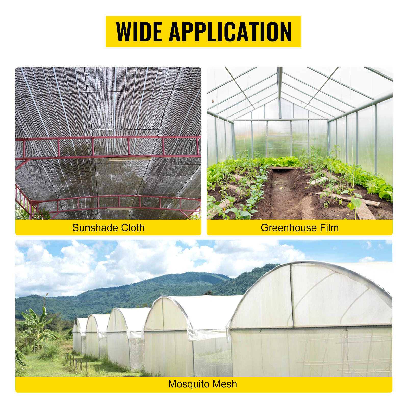 VEVOR greenhouse spring lock channel used for sunshade cloth, film, and mosquito mesh.