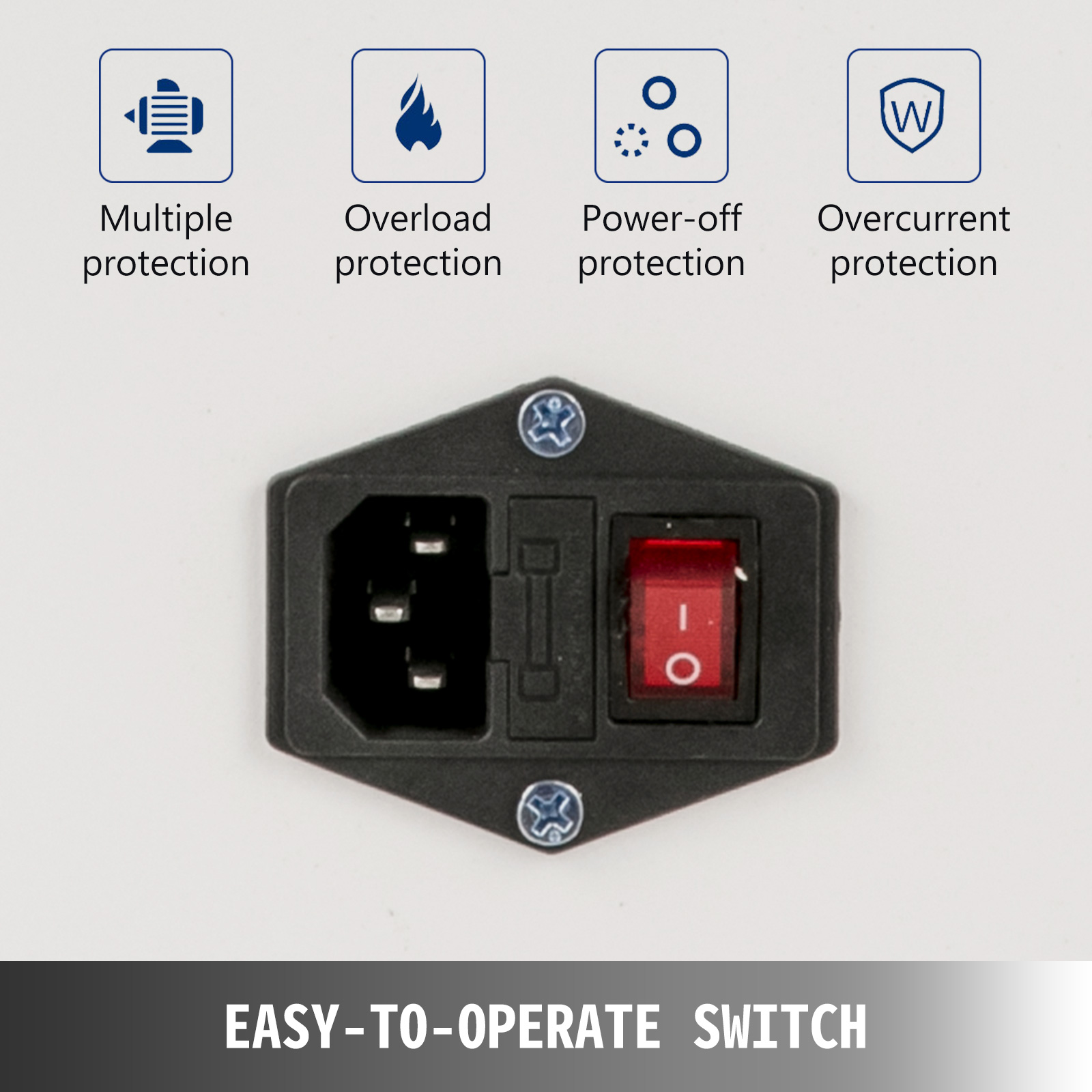 VEVOR smoke air purifier switch with protection features and easy operation.