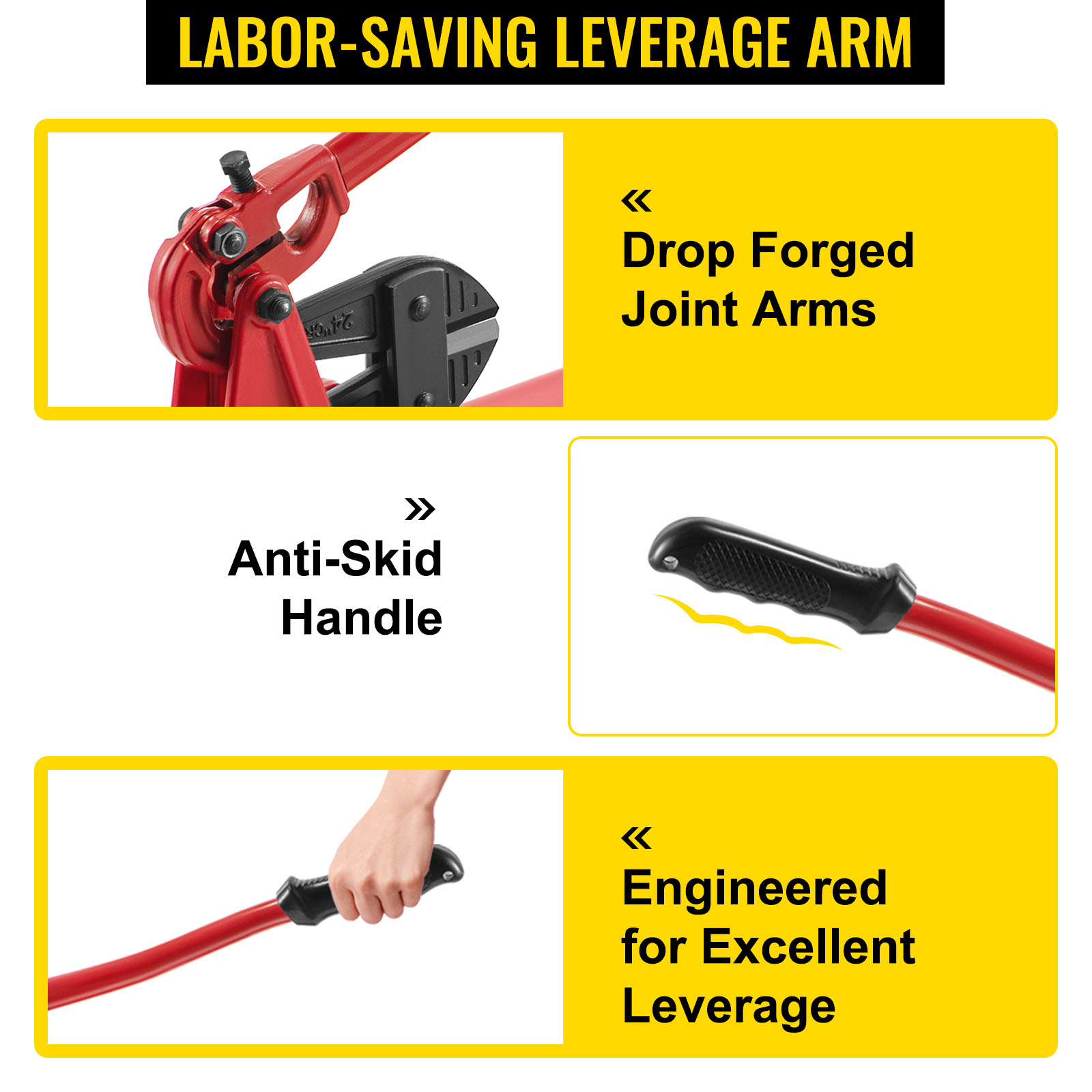 VEVOR bench swager tool with drop forged joint arms and anti-skid handle.