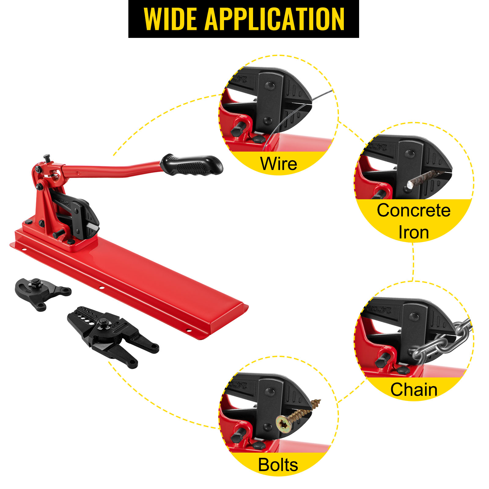 VEVOR bench swager tool for wire, concrete iron, chain, and bolts. wide application.