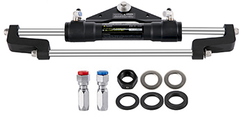 VEVOR hydraulic steering cylinder with fittings, nuts, and washers