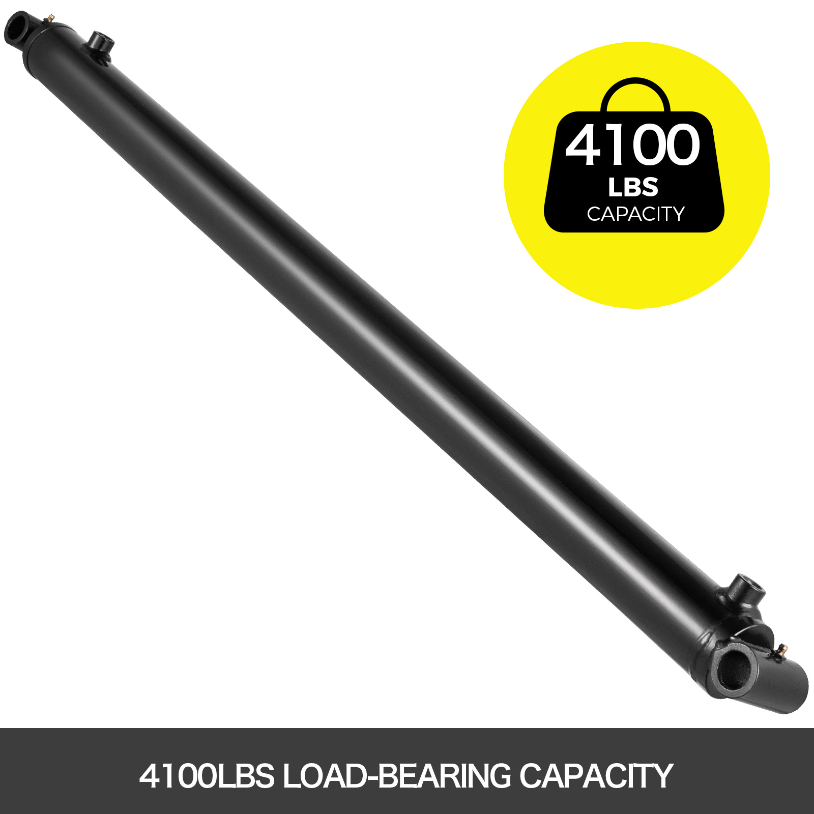 VEVOR hydraulic cylinder with 4100lbs load-bearing capacity in black.