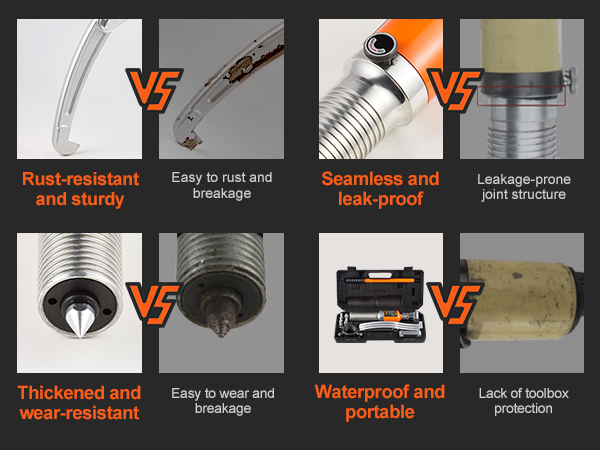 VEVOR hydraulic gear puller: rust-resistant, seamless, wear-resistant, waterproof, and portable features.